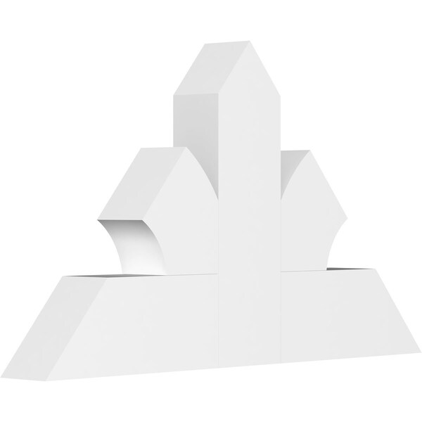 Ekena Millwork Richland Architectural Grade PVC Gable Bracket, 36"W x 21"H x 4"D x 6"F, 14/12 Pitch GBP036X21X0406RIC00 - main